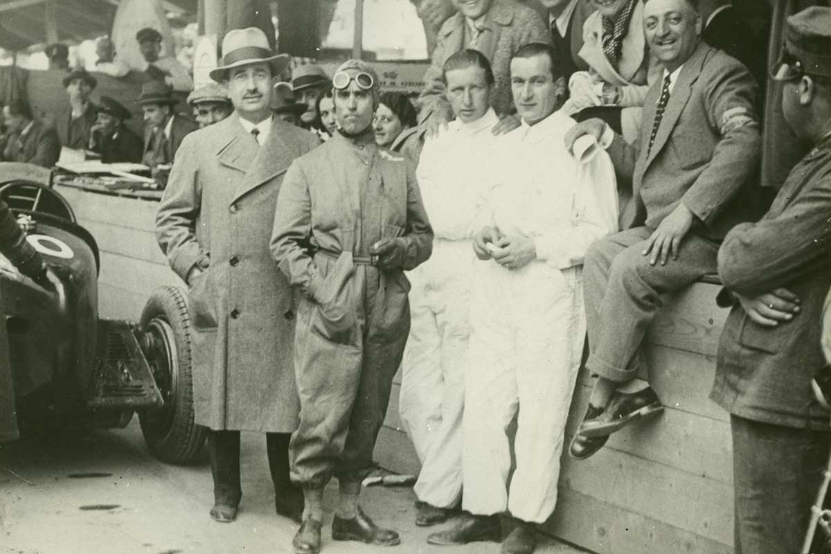 Tazio Nuvolari Carlo Felice Trossi Antonio Brivio Enzo Ferrari Tazio Nuvolari Carlo Felice Trossi Antonio Brivio Enzo Ferrari